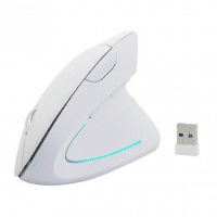 Elementkey ERGO4- Verticale Muis - Wit- Draadloze muis met AAA Batterijen - RSI -3 verstelbare DPI opties 800/1200/1600