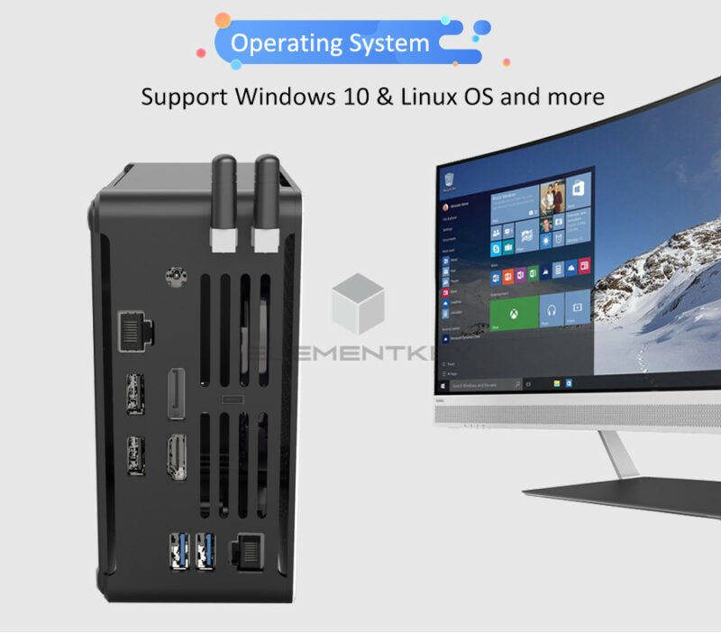 Elementkey iON2 - Mini PC - i9-9880H - 4.8 Ghz - Computer - 16B RAM + 256GB NVME SSD + 1TB HDD - Windows 11 PRO - WiFi - Bluetooth - Afbeelding 16