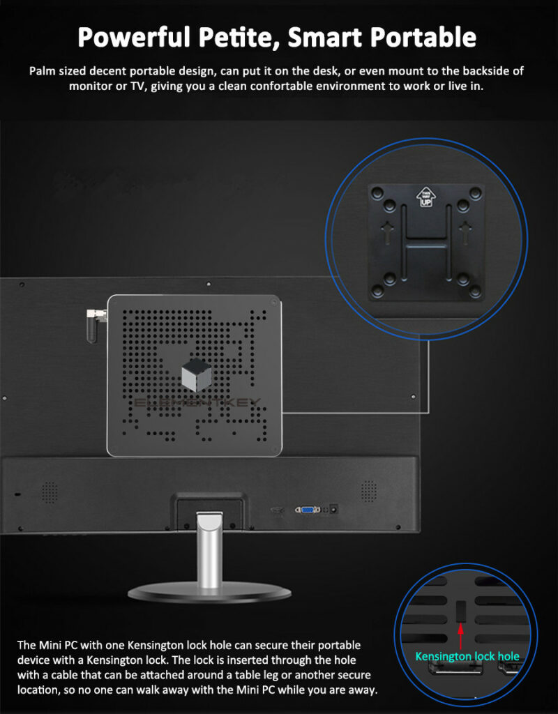 Elementkey iON2 - Mini PC - i9-9880H - 4.8 Ghz - Computer - 16B RAM + 256GB NVME SSD + 1TB HDD - Windows 11 PRO - WiFi - Bluetooth - Afbeelding 13