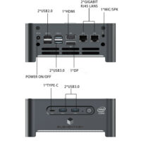 Elementkey iON -  Mini PC - i5-10300H - 4.5Ghz - Computer - 16GB RAM + 256GB NVME SSD + Windows 11 PRO - WiFi - Bluetooth - Afbeelding 10
