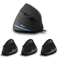 Elementkey ERGO2 - Ergonomische Optische USB Verticale Muis (Bedraad) – DPI 3200 – 6 Knoppen- LED licht - Plug & Play – Zwart - Afbeelding 7