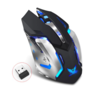 Elementkey M2 Draadloze Gamingmuis - Oplaadbare Wireless Semi-Ergonomisch Optische Muis – 2400 DPI met 600 mAh-batterij - Zwart - Afbeelding 2