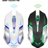 Elementkey M2 Draadloze Gamingmuis - Oplaadbare Wireless Semi-Ergonomisch Optische Muis – 2400 DPI met 600 mAh-batterij - Zwart - Afbeelding 7