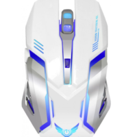 Elementkey M2 Draadloze Gamingmuis - Oplaadbare Wireless Semi-Ergonomisch Optische Muis – 2400 DPI met 600 mAh-batterij - Zwart - Afbeelding 8