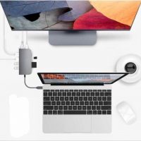 DrPhone 8 in 1 - Thunderbolt 3 - USB 3.1 Multi HUB – 3x USB 3.0 – HDMI 4K – SD Kaart + Micro SD – Gigabit Ethernet – Type C Male & Female – Voor o.a. Microsoft Surface / Macbook / Asus / Lenovo– Adapter – Grijs - Afbeelding 8