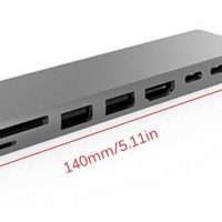 DrPhone 8 in 1 Multi Hub – USB-C naar HDMI 4K - 87W PD Lader - USB-C - RJ45 Gigabit Internet - SD - 2x USB 3.0 Female – Type-C Docking voor o.a. Macbook / Surface Pro / Lenovo / HP - Space Gray - Afbeelding 7