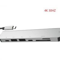 DrPhone 8 in 1 Multi Hub – USB-C naar HDMI 4K - 87W PD Lader - USB-C - RJ45 Gigabit Internet - SD - 2x USB 3.0 Female – Type-C Docking voor o.a. Macbook / Surface Pro / Lenovo / HP - Space Gray - Afbeelding 9