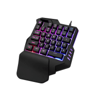 Elementkey MECHA3 één Hand Ontworpen Mini Gaming Toetsenbord – RGB – Macro opnames G1+G2 - Membraan  – USB – 35 toetsen -  Zwart - Afbeelding 7