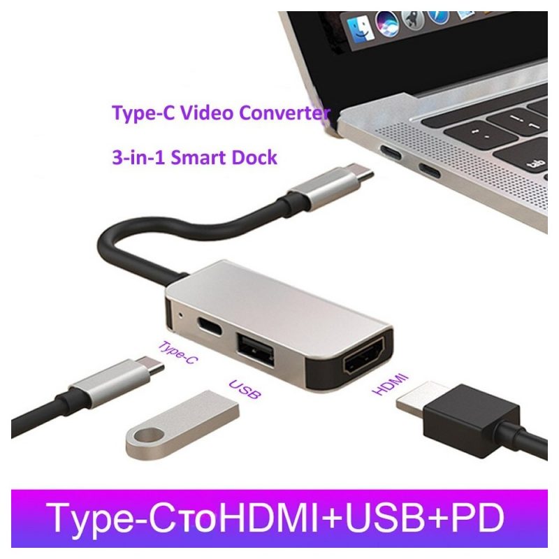 DrPhone DEX4 - USB Type-C 3.1 Naar HDMI - USB 3.0 - Mini Dock/Hub - USB-C Adapter 4K Video - voor Macbook/Chromebook/Nintendo Switch - Afbeelding 11