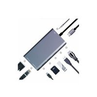 DrPhone HB8 USB C Hub - 8 in 1 - USB3.0x2 + HDMI 4K /VGA 1080P+Jack 3.5+Gigabit Network LAN + Type-C(Pd) 87W - Afbeelding 2