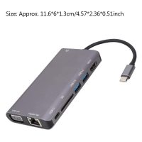 DrPhone HB8 USB C Hub - 8 in 1 - USB3.0x2 + HDMI 4K /VGA 1080P+Jack 3.5+Gigabit Network LAN + Type-C(Pd) 87W - Afbeelding 15