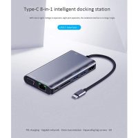 DrPhone HB8 USB C Hub - 8 in 1 - USB3.0x2 + HDMI 4K /VGA 1080P+Jack 3.5+Gigabit Network LAN + Type-C(Pd) 87W - Afbeelding 5