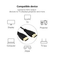 DrPhone Hi-Speed® HDMI naar HDMI kabel - 4K ULTRA HD - 5 Meter - 1.4v Hoge Snelheid - Goud verguld - Zwart - Afbeelding 3