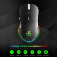 Elementkey IMX6 Hoogwaardig Professionele Gaming USB Bedrade Muis – RGB verlichting - 6400 DPI - 6 Knoppen Optische - Zwart - Afbeelding 7