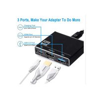 DrPhone THD3 - USB-C HUB - Type-C naar HDMI 4K 60Hz - 100Hz - Power Delivery (PD) 100W Opladen & USB 3.0 Adapter voor o.a MacBook/Nintendo Switch/Dell/Dex/HP - Afbeelding 5