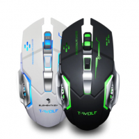 Elementkey M1 - Wireless Gaming Muis - Oplaadbaar + Draadloos - LED - 6 knoppen - 2400 DPI - USB Optische Ergonomische - Game Muis – Star Zwart - Afbeelding 3