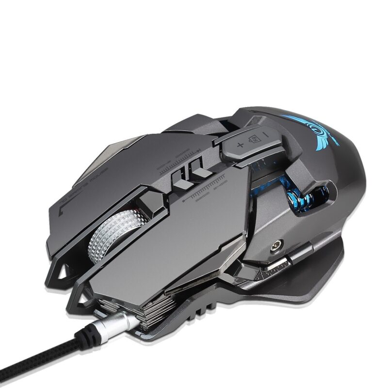 Elementkey Xero Mechanische Gaming Muis – Gaming 3200 DPI Optische Muis - Programmeerbaar + USB 2.0 Bedraad - Game Muis - LED - Grijs - Afbeelding 7