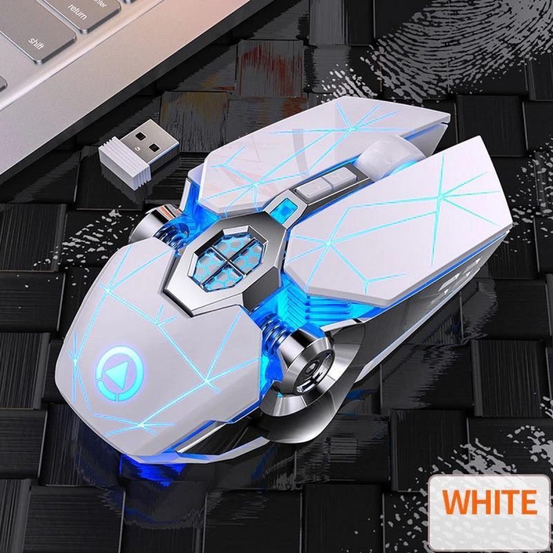 ELEMENTKEY DML3 DRAADLOZE USB 2.4GHZ GAMING MUIS MET 7 KLEUREN VERLICHTING- STILLE OPTISCHE ERGONOMISCHE MUIS – 1600 DPI – Zwart - Afbeelding 7