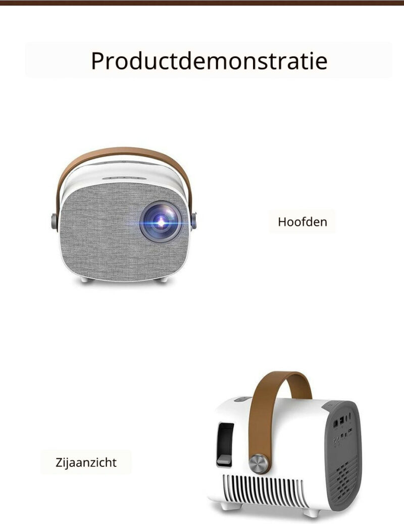 Elementkey PIX2 Basic Mini Projector voor kinderen – Beamer met Ingebouwde Batterij 7.4V/1600mAh – 1080P – 1400 Lumen AV / HDMI / Aux / USB / Micro SD - Afbeelding 16
