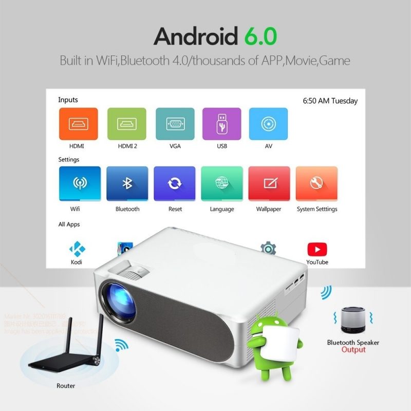 ELEMENTKEY®BEAM10 – Full HD Projector – 1080P - 3D Ondersteuning – 680 ANSI Lumen - Verbinden met Android en IOS - Afbeelding 12