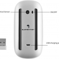 Elementkey BM8 - 2.4GHZ USB - Wireless Touch Sensor Muis - Draadloos Oplaadbaar Muis voor Computer / PC / Tablet Muis - Afbeelding 8