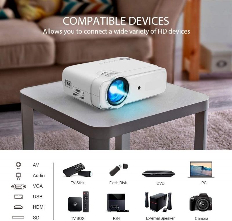 ELEMENTKEY®BEAM10 – Full HD Projector – 1080P - 3D Ondersteuning – 680 ANSI Lumen - Verbinden met Android en IOS - Afbeelding 6