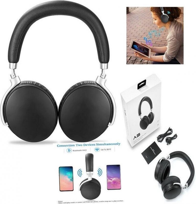 Elementkey A3S - AptX ACN Bluetooth Koptelefoon - Actieve Ruisonderdrukking - Bluetooth Headphone - Noise Cancelling - AptX Lage Latency/Aptx LL Draadloze Headset Koptelefoon - Zwart - Afbeelding 6