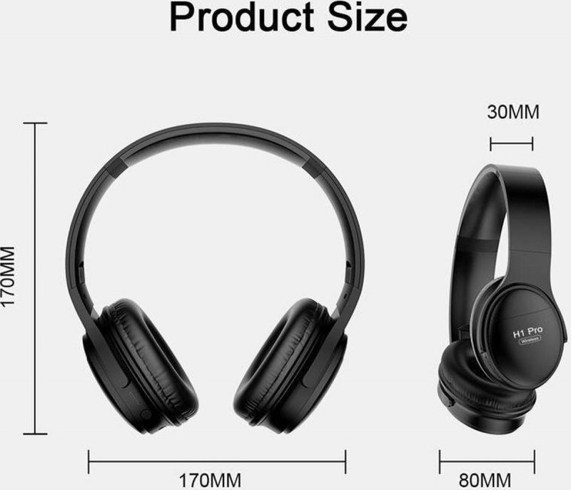 Elementkey H1 Pro - Bluetooth Hoofdtelefoon Hifi Stereo Draadloze Koptelefoon Gaming Headsets Over-Ear Ruisonderdrukking Met Mic Ondersteuning Micro SD Kaart - Blauw - Afbeelding 13