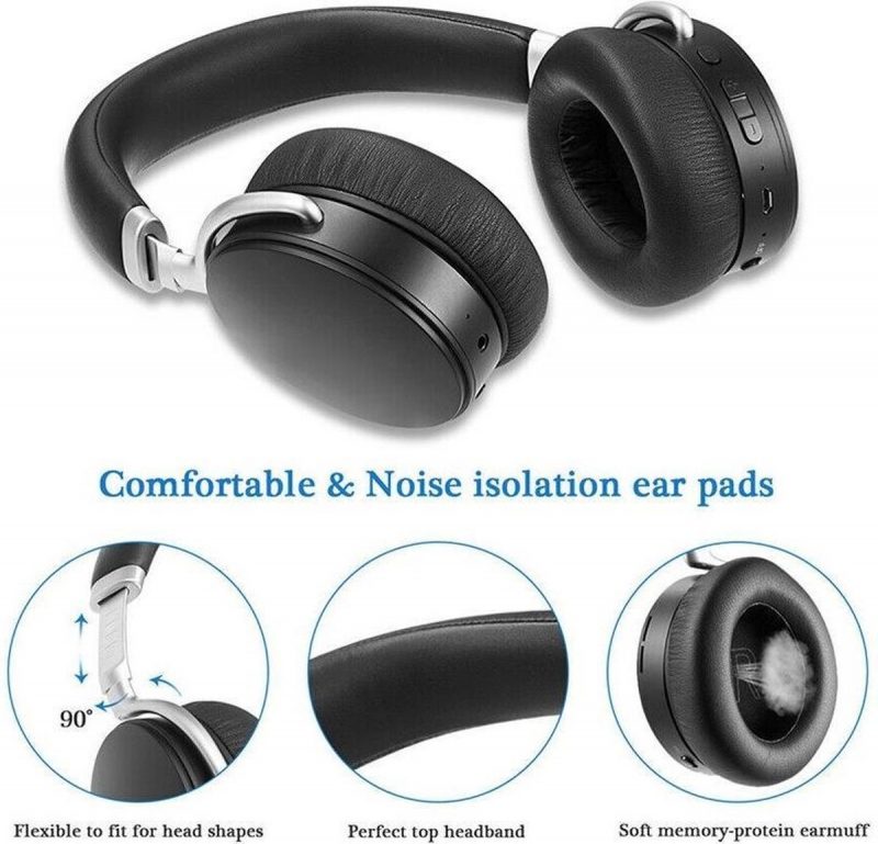 Elementkey A3S - AptX ACN Bluetooth Koptelefoon - Actieve Ruisonderdrukking - Bluetooth Headphone - Noise Cancelling - AptX Lage Latency/Aptx LL Draadloze Headset Koptelefoon - Zwart - Afbeelding 9