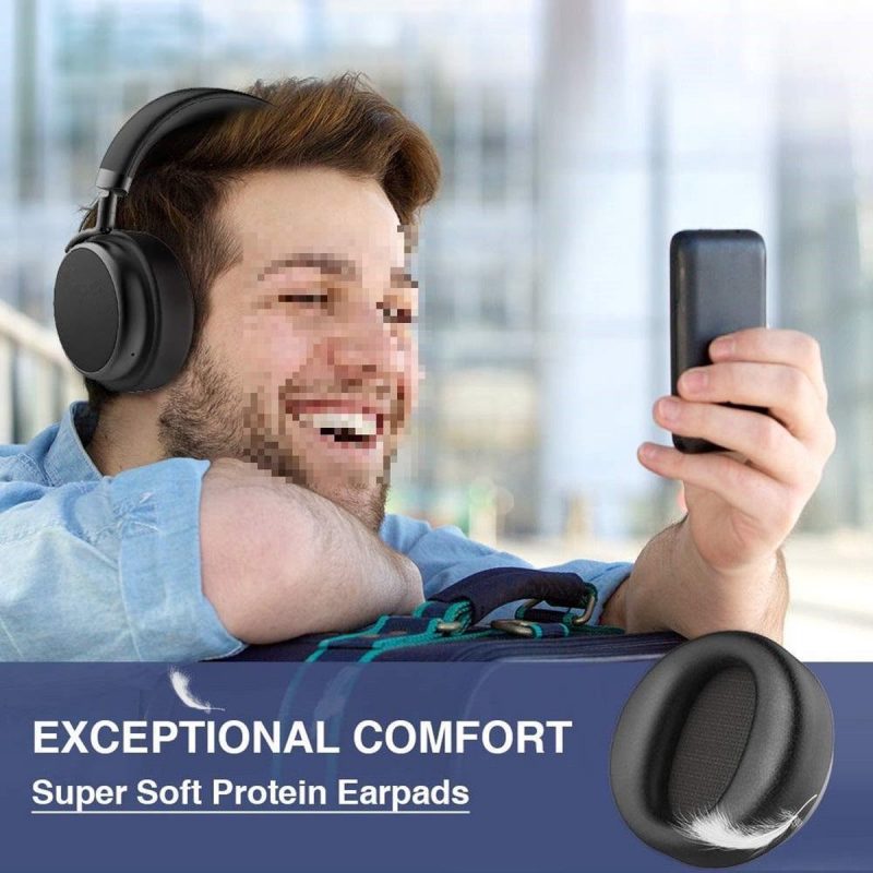 Elementkey A3S - AptX ACN Bluetooth Koptelefoon - Actieve Ruisonderdrukking - Bluetooth Headphone - Noise Cancelling - AptX Lage Latency/Aptx LL Draadloze Headset Koptelefoon - Zwart - Afbeelding 22