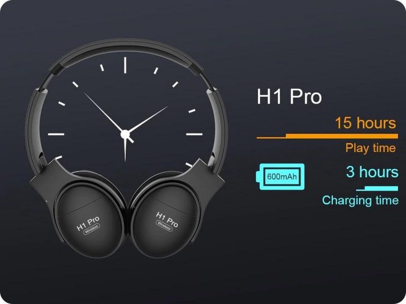 Elementkey H1 Pro - Bluetooth Hoofdtelefoon Hifi Stereo Draadloze Koptelefoon Gaming Headsets Over-Ear Ruisonderdrukking Met Mic Ondersteuning Micro SD Kaart - Blauw - Afbeelding 7