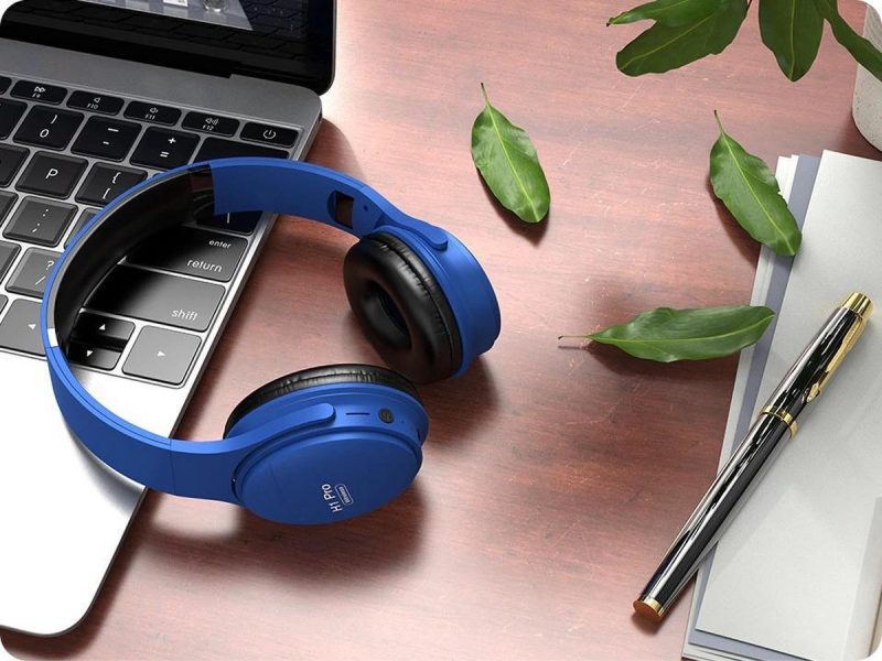 Elementkey H1 Pro - Bluetooth Hoofdtelefoon Hifi Stereo Draadloze Koptelefoon Gaming Headsets Over-Ear Ruisonderdrukking Met Mic Ondersteuning Micro SD Kaart - Blauw - Afbeelding 9