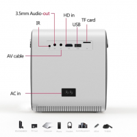 ELEMENTKEY BEAM2® PRO – Projector 640x480P – Android 6.0 Beamer - 3000 Lumen – NETFLIX – Bluetooth Speaker - Afbeelding 9
