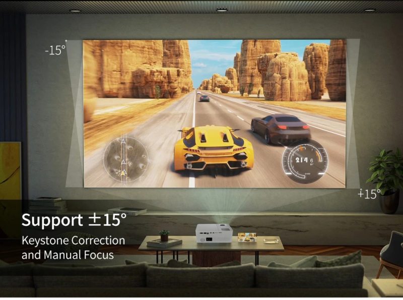 ELEMENTKEY BEAM12 - Android 9.0 Beamer Mediaspeler - Projector 6500 Lumen - Native Full HD 1080P - 5Ghz WiFi + Dolby - Zwart - Afbeelding 20