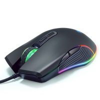 Elementkey IMX12 – RGB Gaming Muis Met 3600 DPI - Gaming Muis Met 7 Knoppen – Bedrade Ergonomische Gaming Muis – Zwart