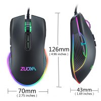 Elementkey IMX12 – RGB Gaming Muis Met 3600 DPI - Gaming Muis Met 7 Knoppen – Bedrade Ergonomische Gaming Muis – Zwart - Afbeelding 9