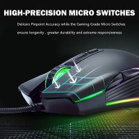 Elementkey IMX12 – RGB Gaming Muis Met 3600 DPI - Gaming Muis Met 7 Knoppen – Bedrade Ergonomische Gaming Muis – Zwart - Afbeelding 7
