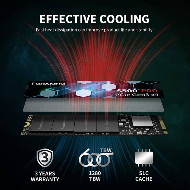 Elementkey SteadyFlow - 256GB - 3500Mbps - PCI 3.0x4 - Interne NVME SSD M.2 - SLC Cache - Ingebouwde Bescherming - Afbeelding 3