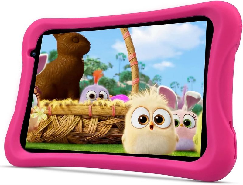 Elementkey Ai-Kids - 8 inch - Android 10 Tablet - kinderslot - Leer Spellen - 2 GB RAM, 32 GB Opslag + Val bestendige Cover Roze - Afbeelding 2