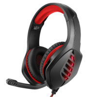 Elementkey ApexWave – 7.1 Surround Sound Gaming Headset – RGB Verlichting - Multi-Platform Compatibiliteit - Beraadde Gaming Headset – Zwart/Rood