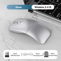 ELEMENKEY MIX4 Draadloze 2.4Ghz USB Boog Muis – Ergonomisch – Stille Muis - Verstelbare DPI - Zwart - Afbeelding 13