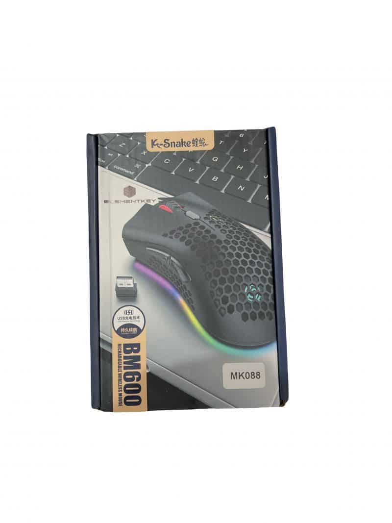 ElementKey HK2 Gaming 2.4 USB Muis - RGB-Licht  1600DPI - 7-knoppen - Honeycomb Style – Zwart - Afbeelding 7