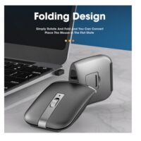 ELEMENKEY MIX3 2 in 1 Bluetooth & Draadloze Boog Muis – Ergonomisch – Stille Muis - Verstelbare DPI - Grijs - Afbeelding 2