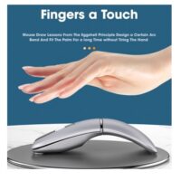 ELEMENKEY MIX3 2 in 1 Bluetooth & Draadloze Boog Muis – Ergonomisch – Stille Muis - Verstelbare DPI - Grijs - Afbeelding 3