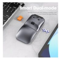 ELEMENKEY MIX3 2 in 1 Bluetooth & Draadloze Boog Muis – Ergonomisch – Stille Muis - Verstelbare DPI - Grijs - Afbeelding 7