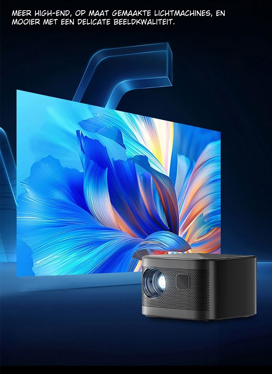 Elementkey compacte 4k led projector zwart