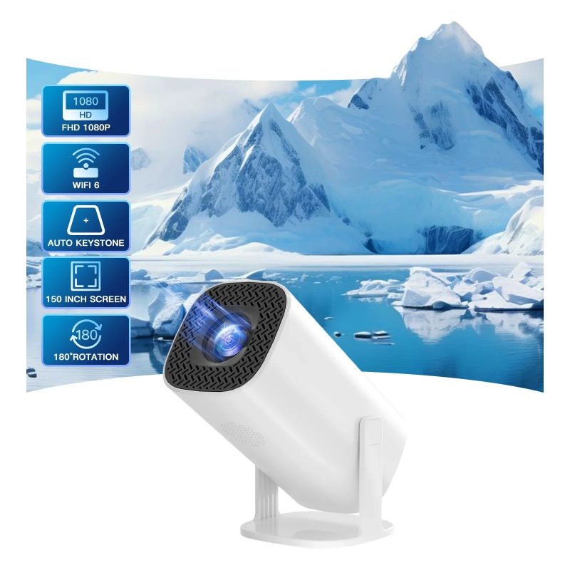 Elementkey PowerBEAM2 - Projector tot 100 inch - Multimedia HDMI - Draagbare Projector - LED - Android 11 - WiFi 6 - Youtube/Netflix Streamen - Bioscoop - Wit - Afbeelding 12