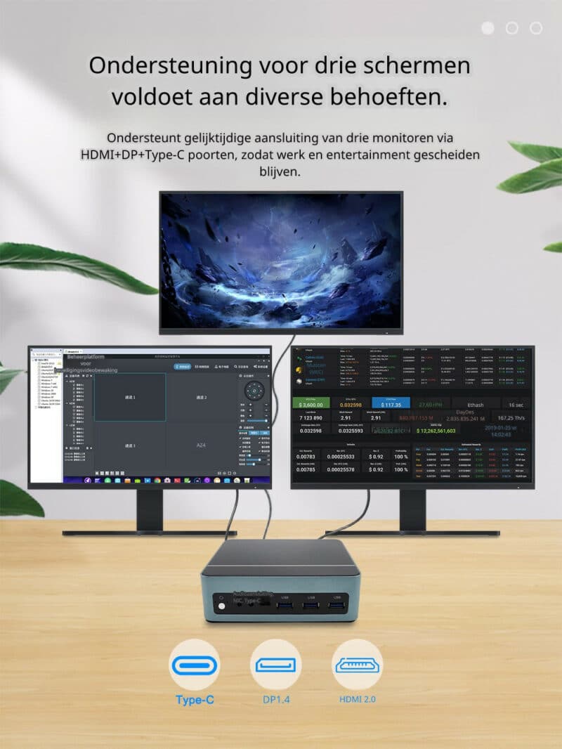 ELEMENTKEY AIR4 Mini COMPUTER – i7-1355U – 5 GHz 10 Core TURBO – DDR5 32GB RAM + 2000GB NVME SSD - WINDOWS 11 PRO PC - Afbeelding 20