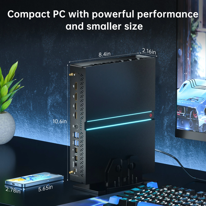 Elementkey GX5 - Intel Core i9-13900F & GeForce RTX4060 TI - 64GB DDR5 Ram - 2TB SSD (2000GB) - Krachtige Gaming & Kantoor Mini PC - Afbeelding 11