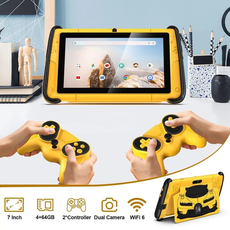 Elementkey Touch 7 Pro Tablet voor Kinderen - 4GB Ram - 64GB opslag Robuust, Geïnstalleerde Educatieve Apps + 2 Controllers - Afbeelding 5